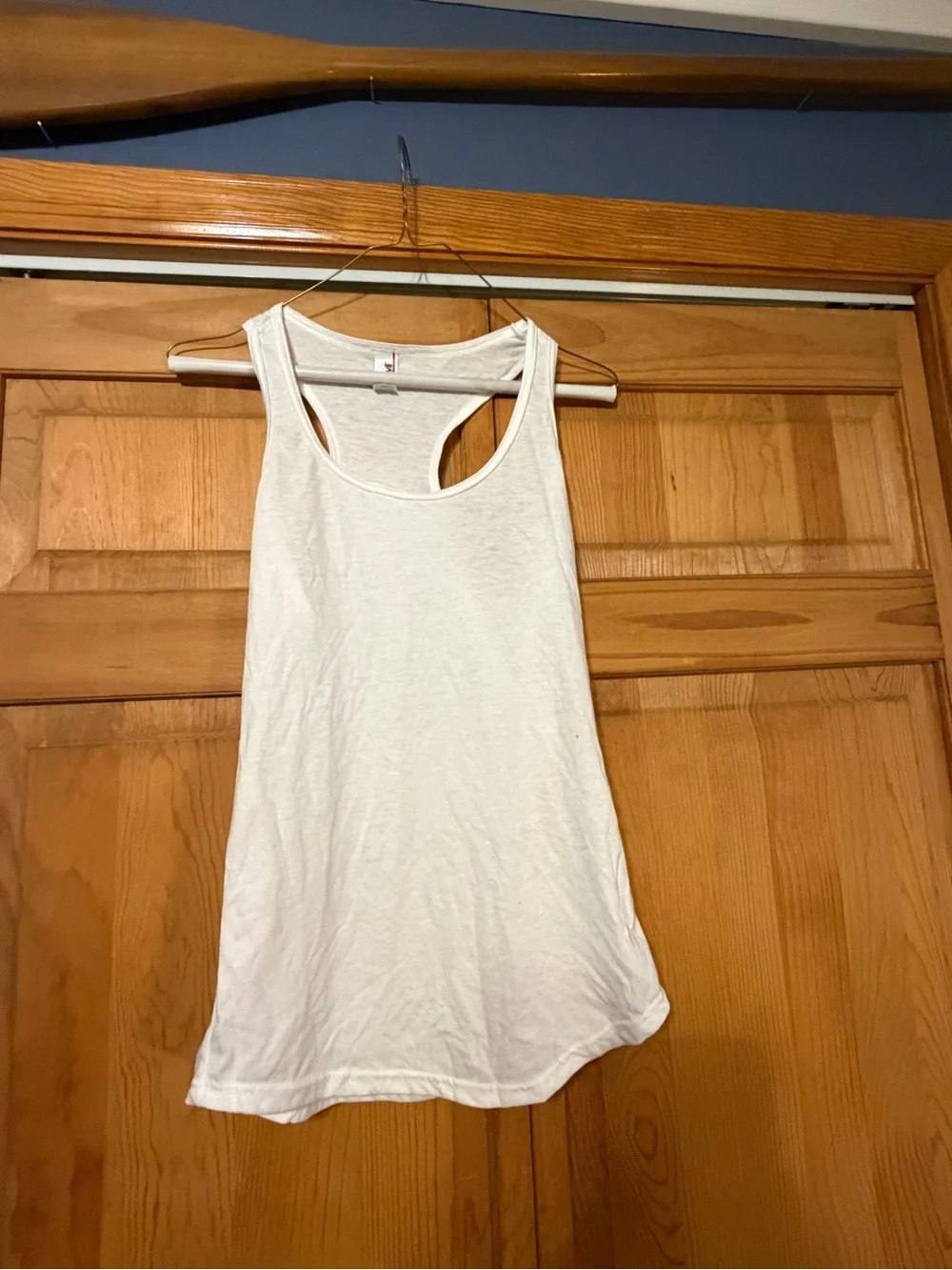 Anvil White Racerback Tank Top - Picture 1 of 6